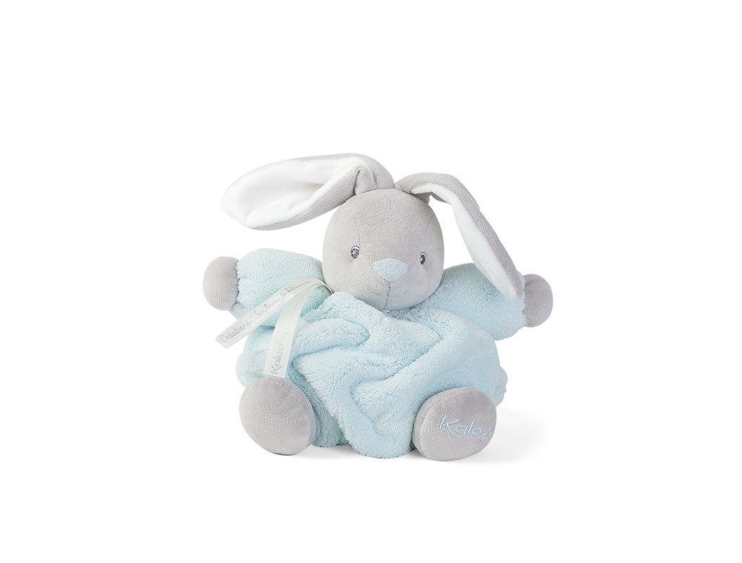 plume soft toy rabbit light blue aqua grey 